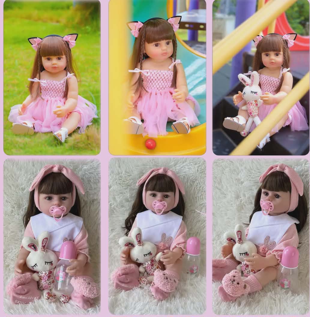Muñeca Bebé Reborn Realista con 2 Cambios de Ropa (55 cm)