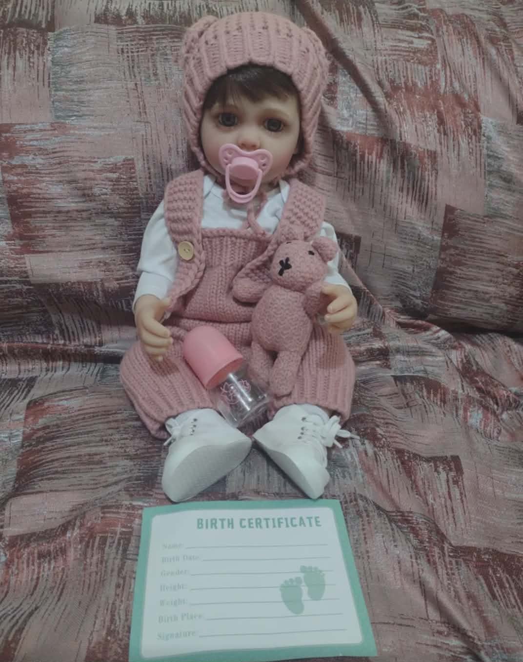 Muñeca Bebé Reborn Realista Niña (55 cm, peso real)