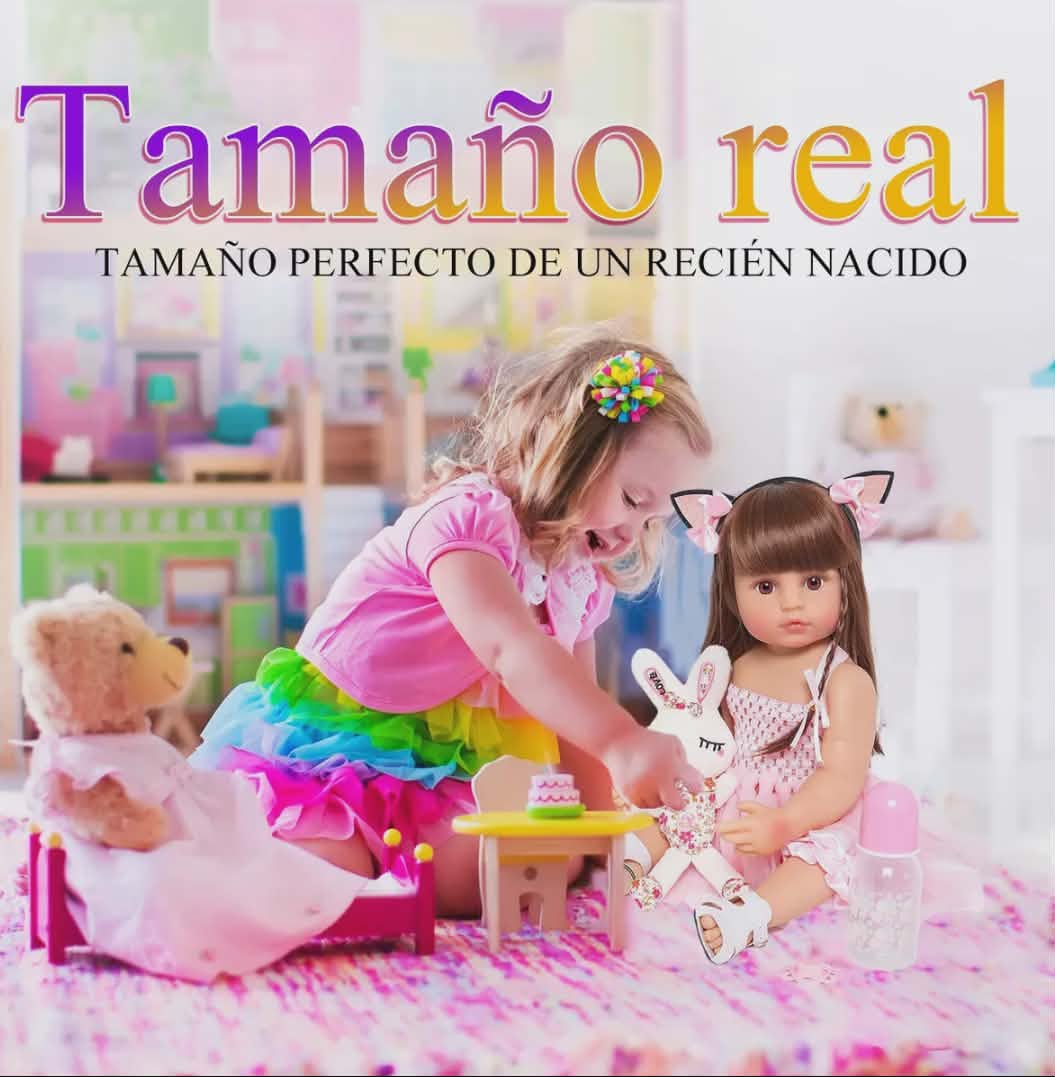 Muñeca Bebé Reborn Realista con 2 Cambios de Ropa (55 cm)