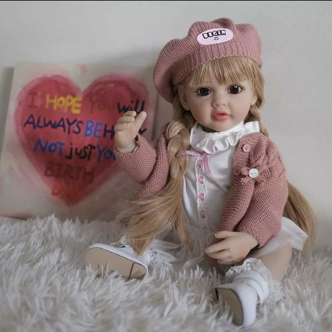 Muñeca Bebé Reborn de Silicona Cuerpo Completo (55 cm)