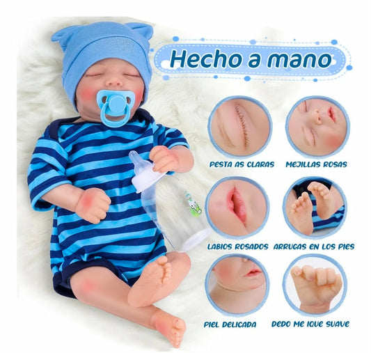 Bebé Reborn de Silicona Cuerpo Completo (50 cm)