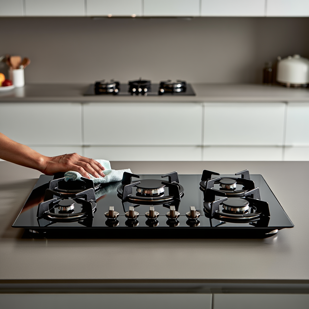 Estufa Empotrable SHORBULL® de 5 Quemadores Cristal Templado