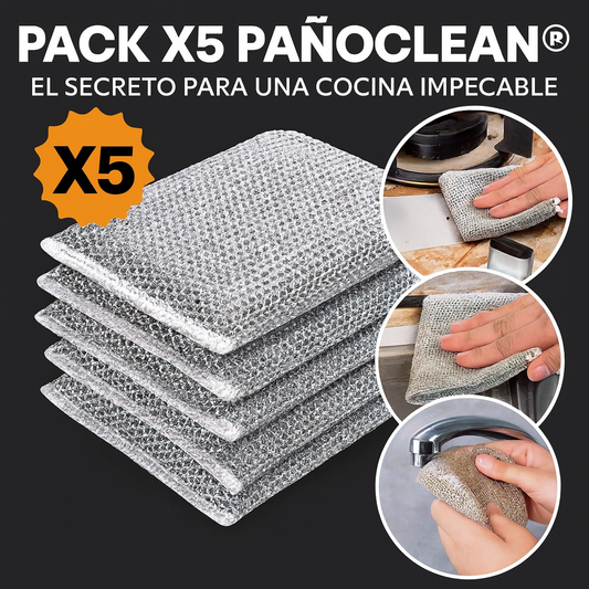 PACK X5 PAÑOCLEAN® EL SECRETO PARA UNA COCINA IMPECABLE