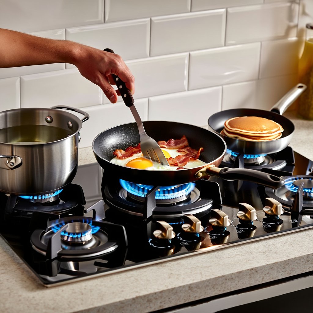 Estufa Empotrable SHORBULL® de 5 Quemadores Cristal Templado